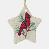 Kardinals-Querstich Keramik Ornament (Rechts)