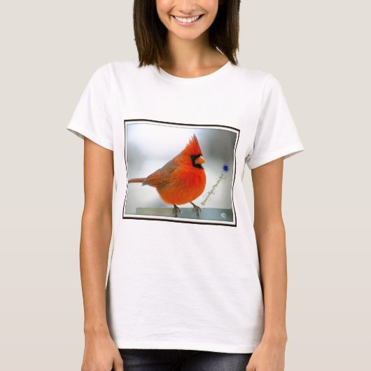 Kardinals-Rot-Vogel T-Shirt (Vorderseite)
