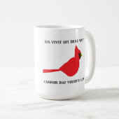 Kardinals-Tasse mit lateinischer Phrase Kaffeetasse (VorderseiteRechts)