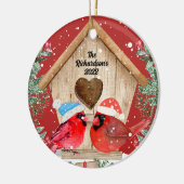 Kardinals Treehouse Personalisierte Keramik Orname Ornament (Links)