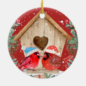 Kardinals Treehouse Personalisierte Keramik Orname Ornament (Hinten)