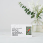 Kardinals-Vogel-Foto Visitenkarte (Stehend Vorderseite)