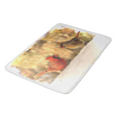 Kardinals-Vögel in den Herbst-Bad-Matten Badematte (Schrägansicht)