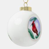 KARDINALS-WEIHNACHTSdekoration Keramik Kugel-Ornament (Links)
