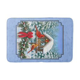 Kardinals Weihnachtsfest Blau Badematte