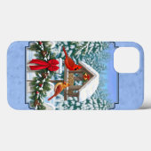 Kardinals Weihnachtsfest Blau Case-Mate iPhone Hülle (Rückseite (Horizontal))