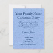 Kardinals Weihnachtsfest Blau Einladung (Rückseite)