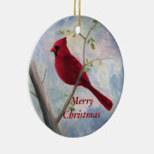 Kardinals-Weihnachtsverzierung Keramikornament (Rechts)