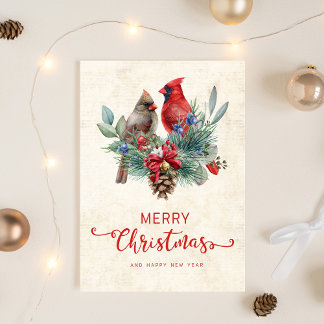 Kardinalskieferzapfen Schellen Weihnachten Neujahr