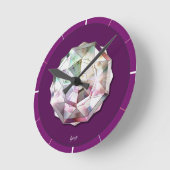 Kardinalsrot Rosace Runde Wanduhr (Winkel)