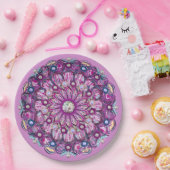 Kardinalsrote Rosette Pappteller (Party)