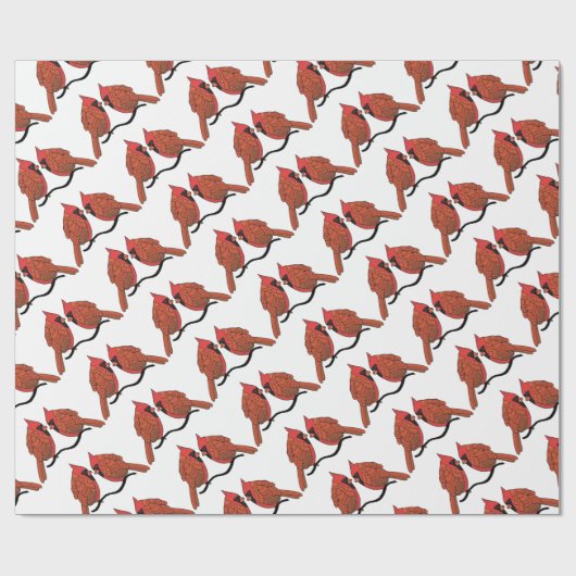 Kardinalsvogelliebhaber Geschenkpapier (Flach)