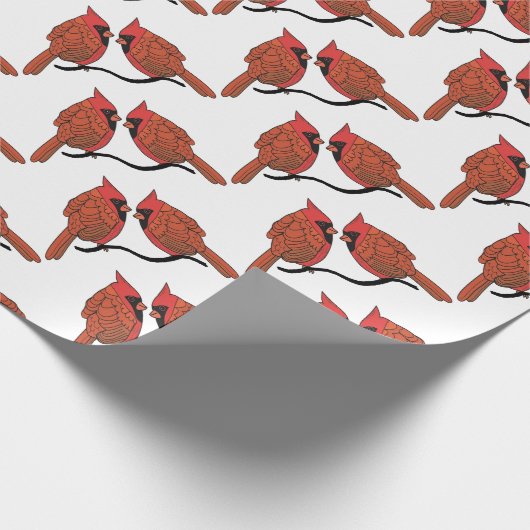 Kardinalsvogelliebhaber Geschenkpapier (Ecke)