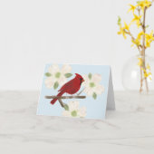 Kardinalund Hartriegelwatercolor-Anmerkungs-Karte Karte (Gelbe Blume)