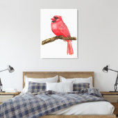 Kardinalvogel Aquarell Leinwanddruck (Insitu (Schlafzimmer))