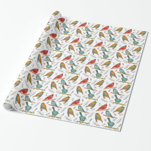 Kardinalvogel Blaumeisen Meisen Mückenfänger Geschenkpapier