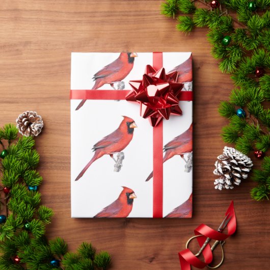 Kardinalvögel Geschenkpapier (Feiertagsgeschenk)