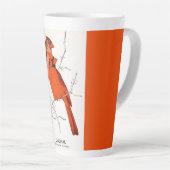 Kardinalvogel-Illustration Milchtasse (Rechte Ecke)