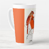 Kardinalvogel-Illustration Milchtasse (Linke Ecke)