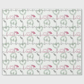 Kardiogramm mit Herz. Geschenkpapier (Flach)