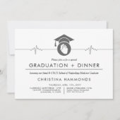 Kardiologe Abschluss | Minimalistische Einladung (Vorderseite)