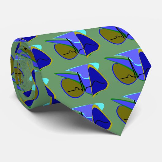 Kardiologe Abstrakte Krawatte QRS Design (Gerollt)