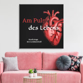 Kardiologe - Am Puls des Lebens Herz Design rot Leinwanddruck (Insitu (Wohnzimmer))