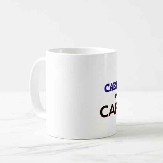 Kardiologe angetrieben durch Koffein Kaffeetasse (Vorderseite Links)