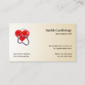 Kardiologe Cardiology Stethoscope Business Card Visitenkarte (Vorderseite)