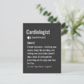 Kardiologe Definition  Postkarte (Stehend Vorderseite)