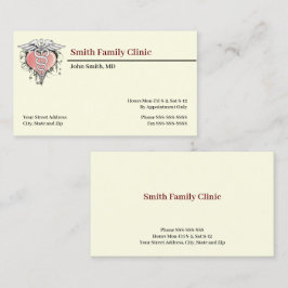 Kardiologe Doctor Medical Symbol Business Card Visitenkarte