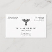 Kardiologe Dr. Caduceus Ernennung und Visitenkarte (Vorderseite)