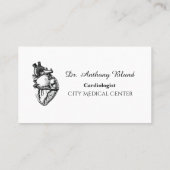 Kardiologe Elektrokardiogramm Visitenkarte (Rückseite)