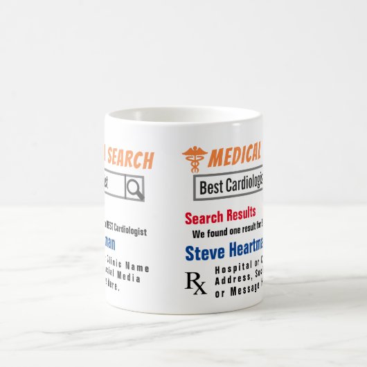 Kardiologe Funny Search Tasse (Mittel)