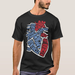 Kardiologe für anatomische Herzteile Chirurg T-Shirt