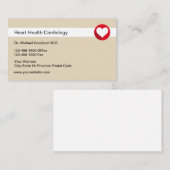 Kardiologe für Medizin und Gesundheit Visitenkarte (Vorne/Hinten)