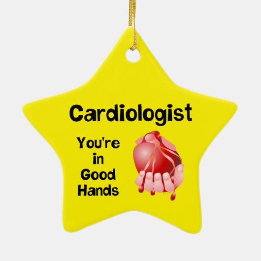 Kardiologe Good Hands Keramik Ornament (Hinten)