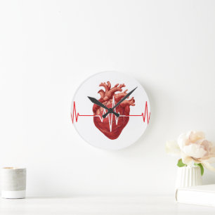 Kardiologe Herzarzt Ich Höre Dir Zu Mitgefühl  Runde Wanduhr