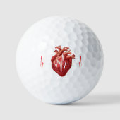 Kardiologe Herzarzt Kardiologie Echo Design Golfball (Vorderseite)