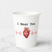 Kardiologe Herzarzt Kardiologie Echo Design Pappbecher (Rückseite)