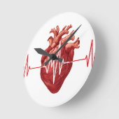 Kardiologe Herzarzt Kardiologie Echo Design Runde Wanduhr (Winkel)