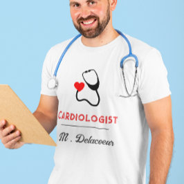 Kardiologe - herzförmiges Stethoskop T-Shirt
