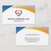 Kardiologe-Logo | Medizinisch Visitenkarte (Vorne/Hinten)