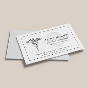 Kardiologe   Minimalistisches ausgeblendetes Herzs Visitenkarte