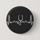 Kardiologe mit EKG Button (Vorderseite)