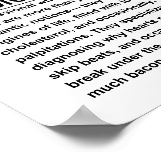 Kardiologe Poster (Ecke)