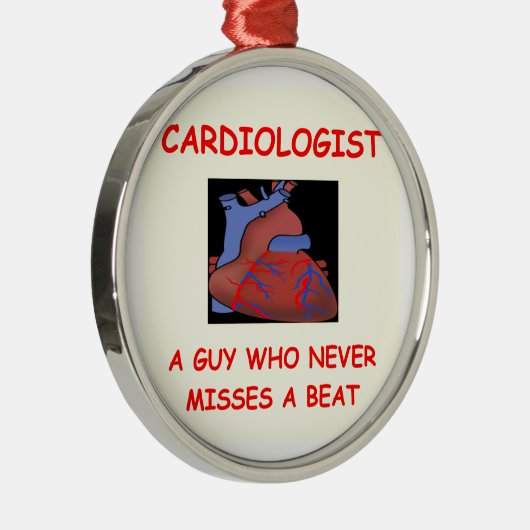 Kardiologe Silbernes Ornament (Rechts)