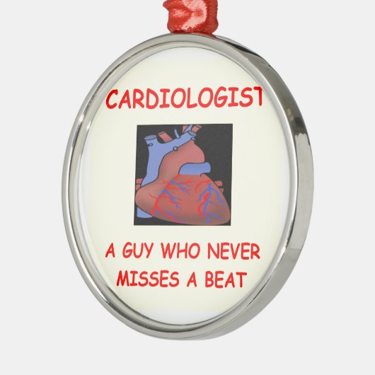 Kardiologe Silbernes Ornament (Links)