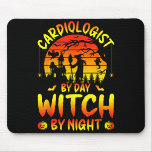 Kardiologe Tag Hexe Nacht Herz Illustration Mousepad