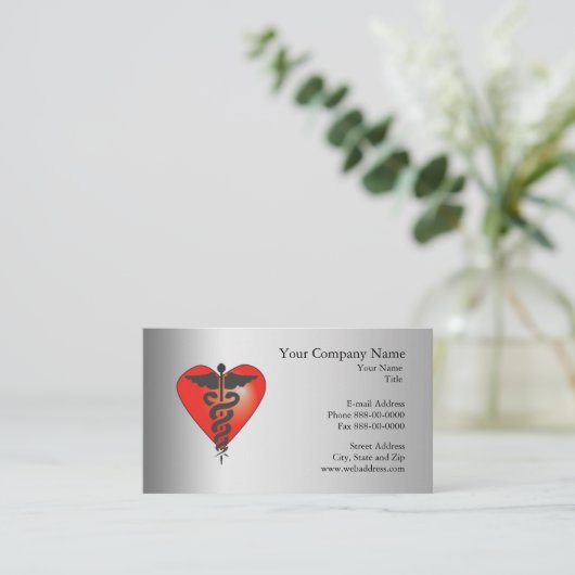 Kardiologe Visitenkarte (Stehend Vorderseite)